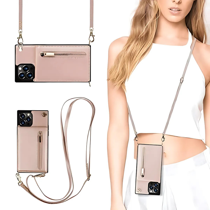 Icone™ PhoneWallet: Crossbody Telefoon Case Portemonnee En Kaarthouder