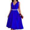 Icone™ ElegantDress: V-Hals Dames Elegante Jurk Met Riem