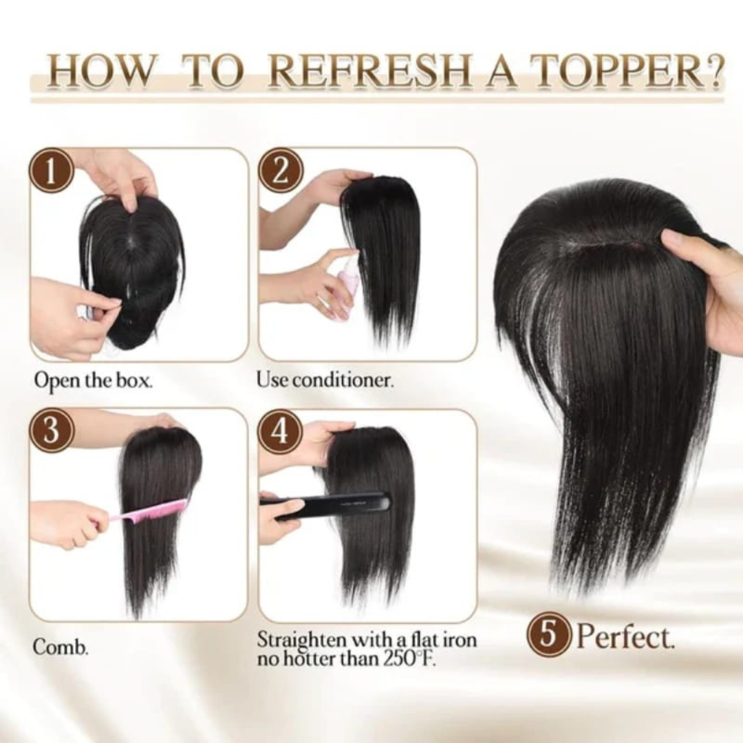 Rose® WigBangs 1+1 GRATIS: Naadloze Pruik Met Natuurlijk Ogende Bangs Uitbreidingen