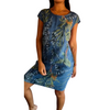 Icone™ CasualDress: Natuur Print Ronde Hals Casual Jurk
