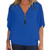 Icone™ LooseBlouse: Comfortabele Ritssluiting En V-Hals Los Blouse Voor Dames