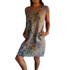 Icone™ CasualDress: Natuur Print Ronde Hals Casual Jurk