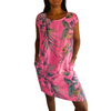 Icone™ CasualDress: Natuur Print Ronde Hals Casual Jurk