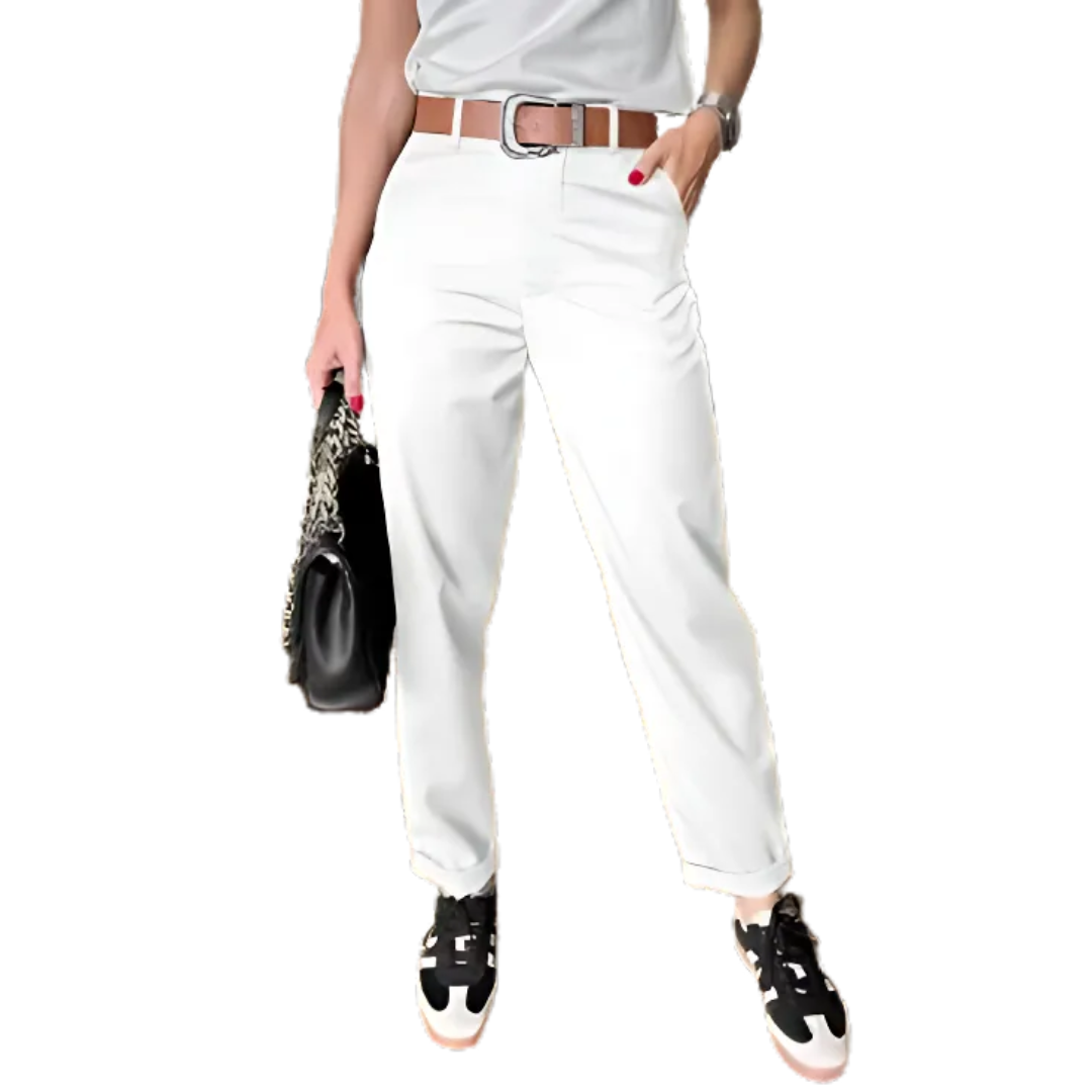 Icone™ ClassyPants: Klassiek Recht Pasvorm Hoge Taille Damesbroek