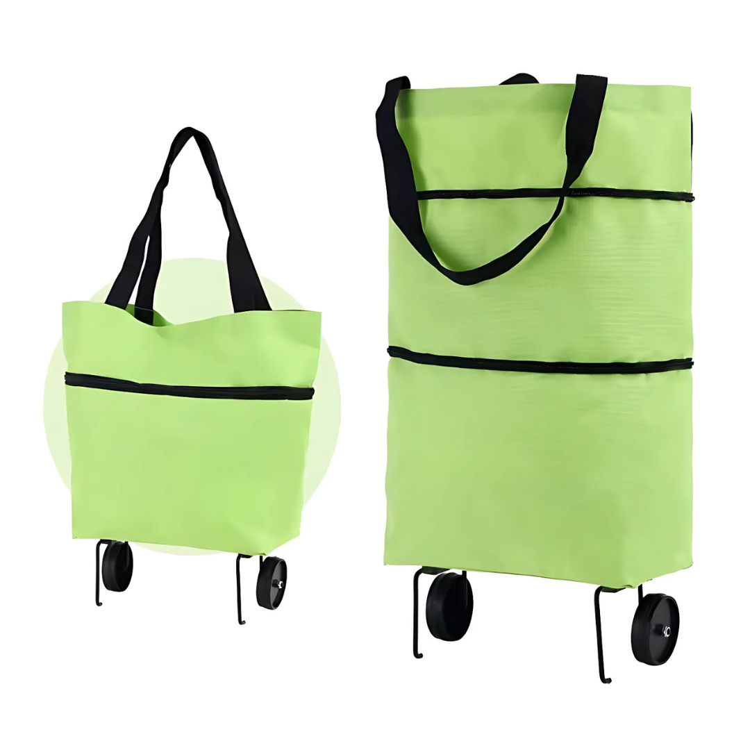 Icone™ GroceryBag 1+1 GRATIS: Grote Capaciteit Boodschappentas Met Opvouwbare Wielen
