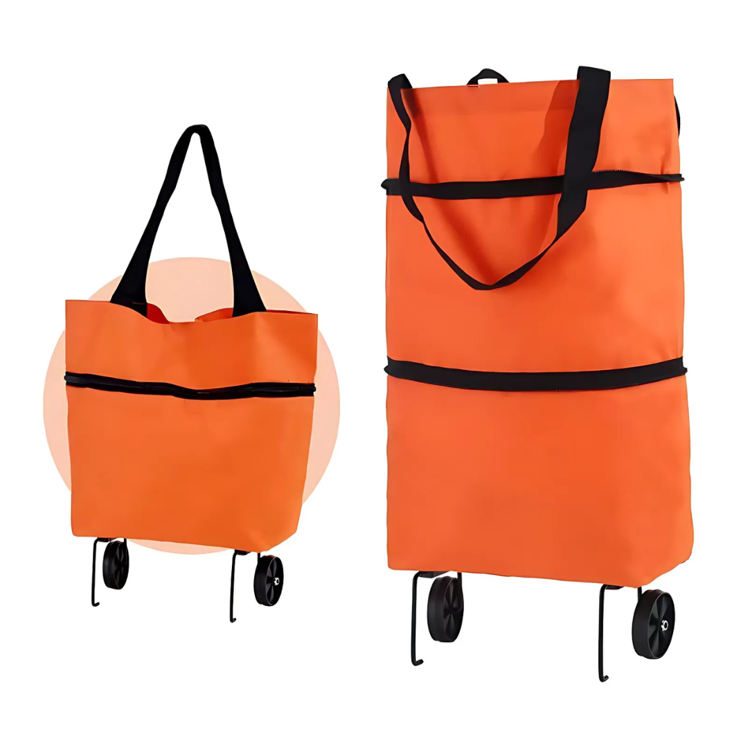 Icone™ GroceryBag 1+1 GRATIS: Grote Capaciteit Boodschappentas Met Opvouwbare Wielen