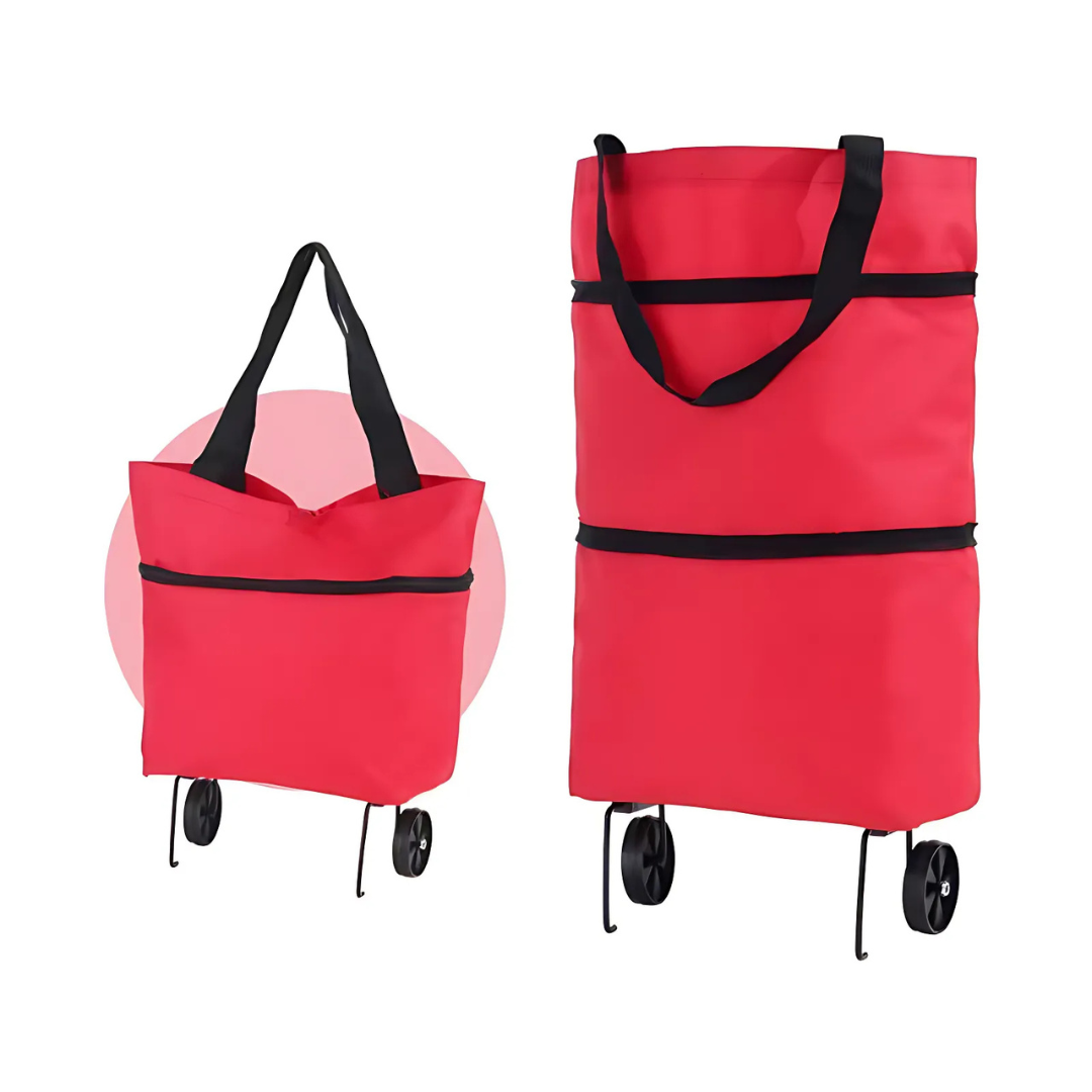 Icone™ GroceryBag 1+1 GRATIS: Grote Capaciteit Boodschappentas Met Opvouwbare Wielen