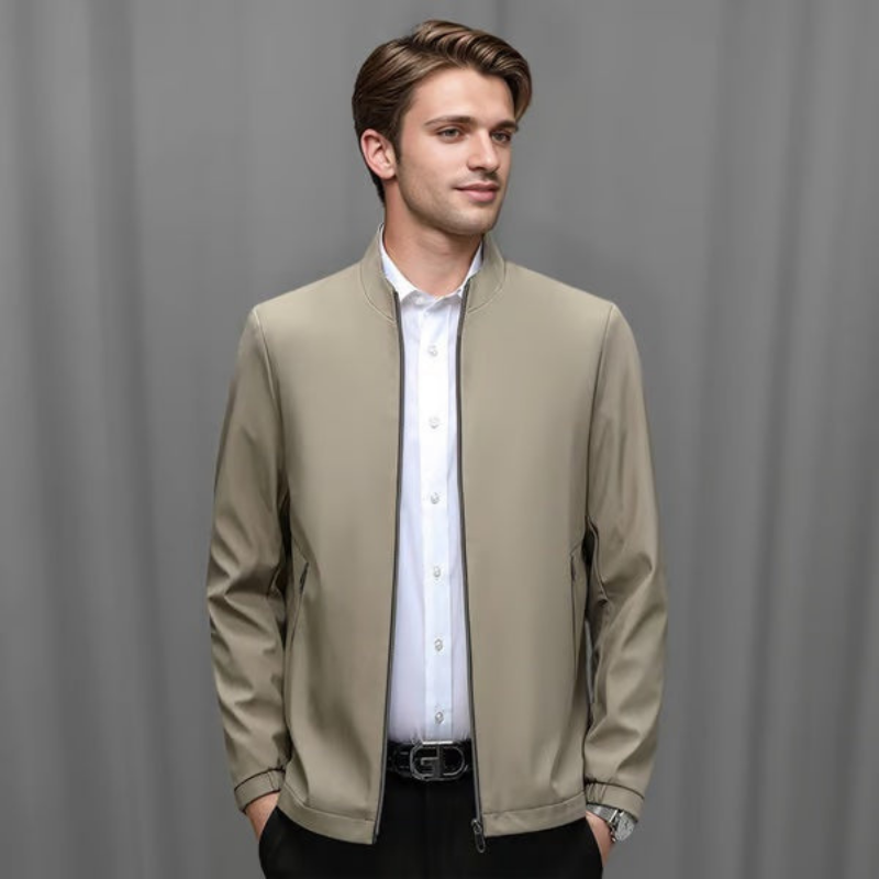 Icone™ CasualJacket: Staande Kraag Casual Rits Jas Voor Heren