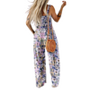 Icone™ PrintedJumpsuit: Volledige Lengte Comfortabel Casual Los Bedrukte Jumpsuit