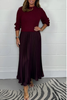 Icone™ PleatedDress: Lange Mouwen Top Met Elegante Geplooide Onderkant Jurk