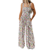 Icone™ PrintedJumpsuit: Volledige Lengte Comfortabel Casual Los Bedrukte Jumpsuit