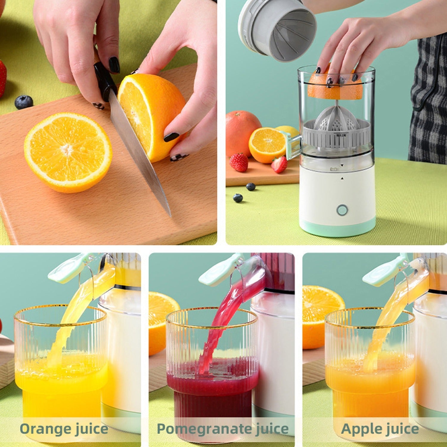 Globetrek° FruitJuicer: Draagbaar Elektrische Fruit Sapcentrifuge