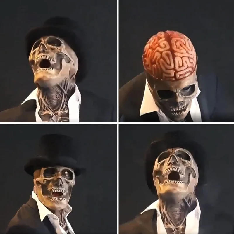SkeletonMask: Realistisch Eng Skelet Halloweenmasker Kostuum