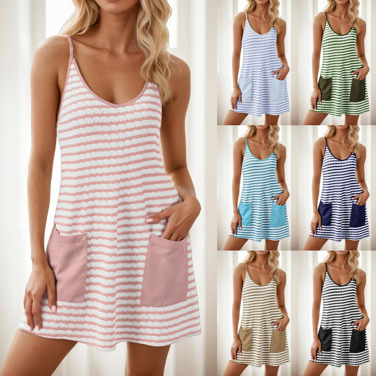 Icone™ DressShorts: Casual Mini Mouwloze Jurk Met Ingebouwde Korte Broek