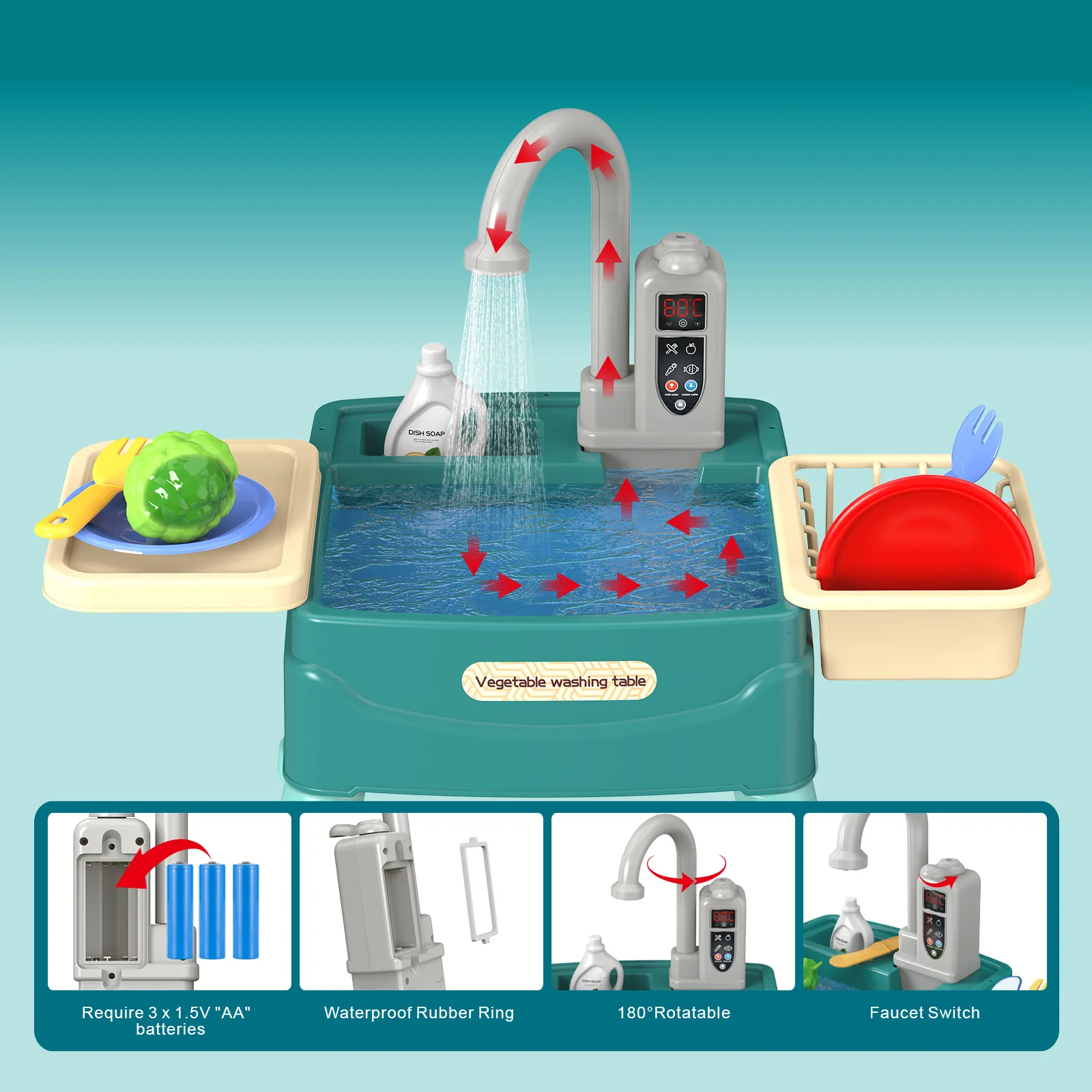 Kletshuts™ KitchenToy: Interactief Kinderen Keuken Spelen Speelgoed Set
