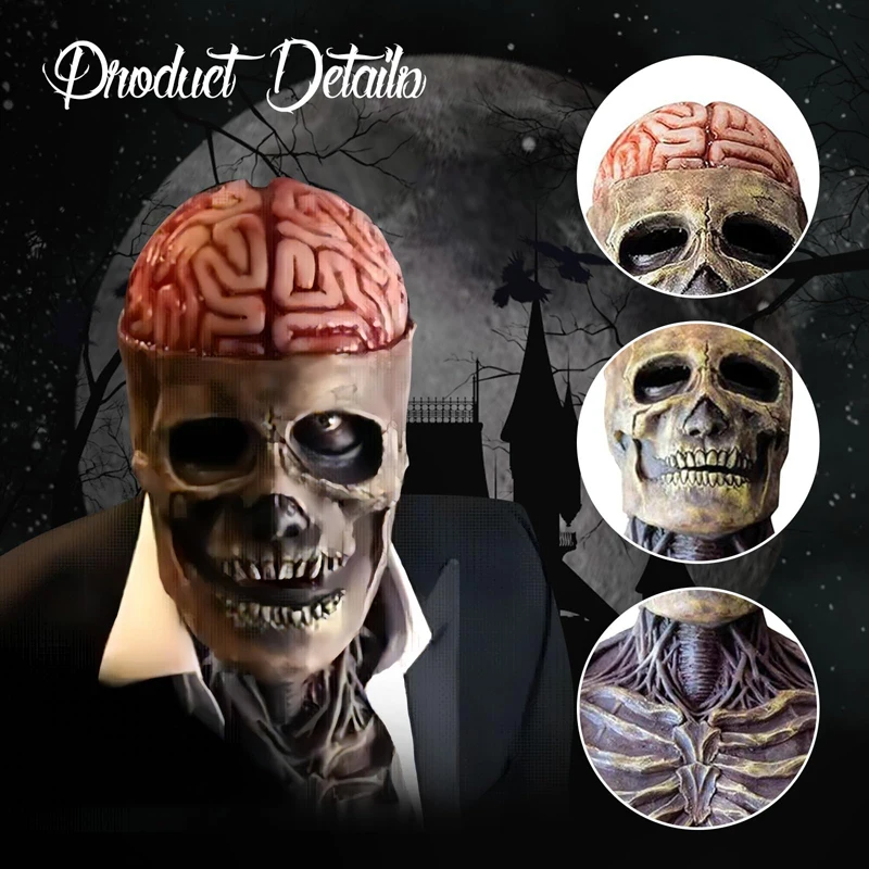 SkeletonMask: Realistisch Eng Skelet Halloweenmasker Kostuum