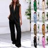 Icone™ BlazerSet: Dames Chique Mouwloze Blazer En Broek Set