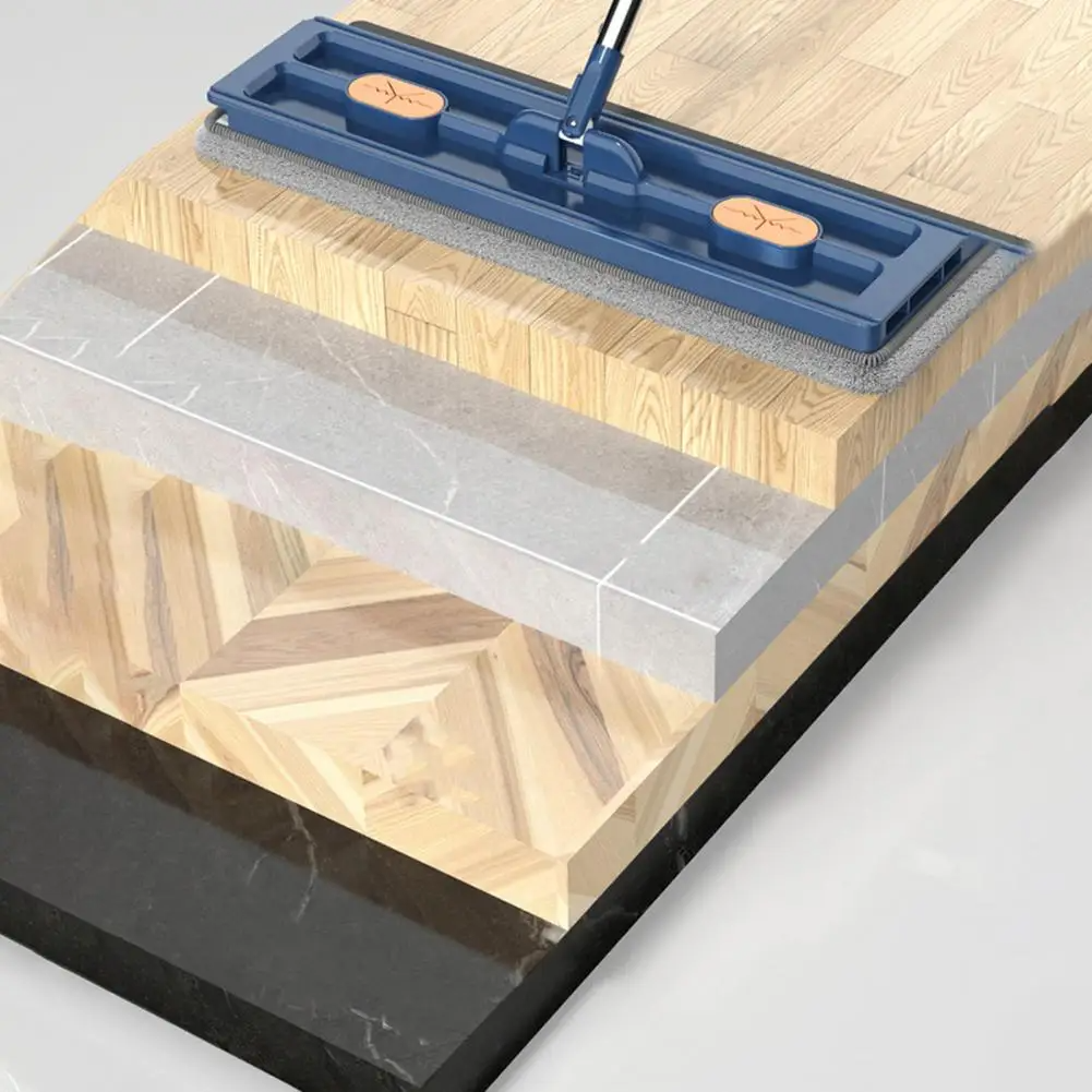 Cleaner Pro° RotatingMop: Sterk  Handvat  Eenvoudig Reinigen 360° Draaibare Vlakke Dweil