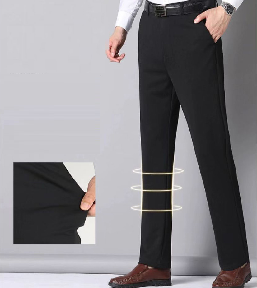 Icone™ ElasticPants: Heren Klassiek Comfortabel Elastisch Broek