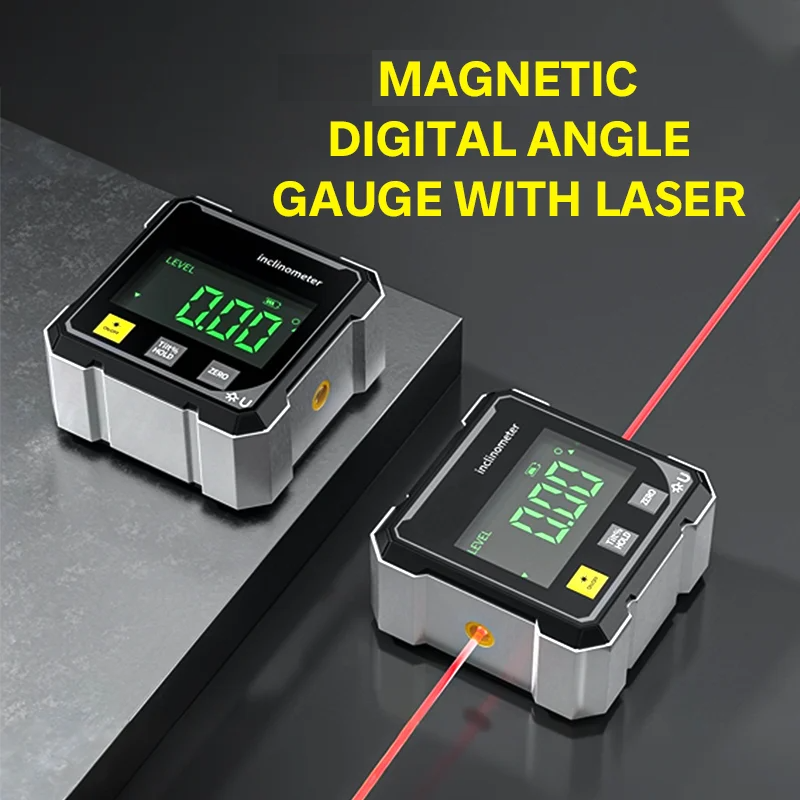 Globetrek° DigitalInclinometer: Digitaal Magnetisch Zijden Laser-Hellingsmeter
