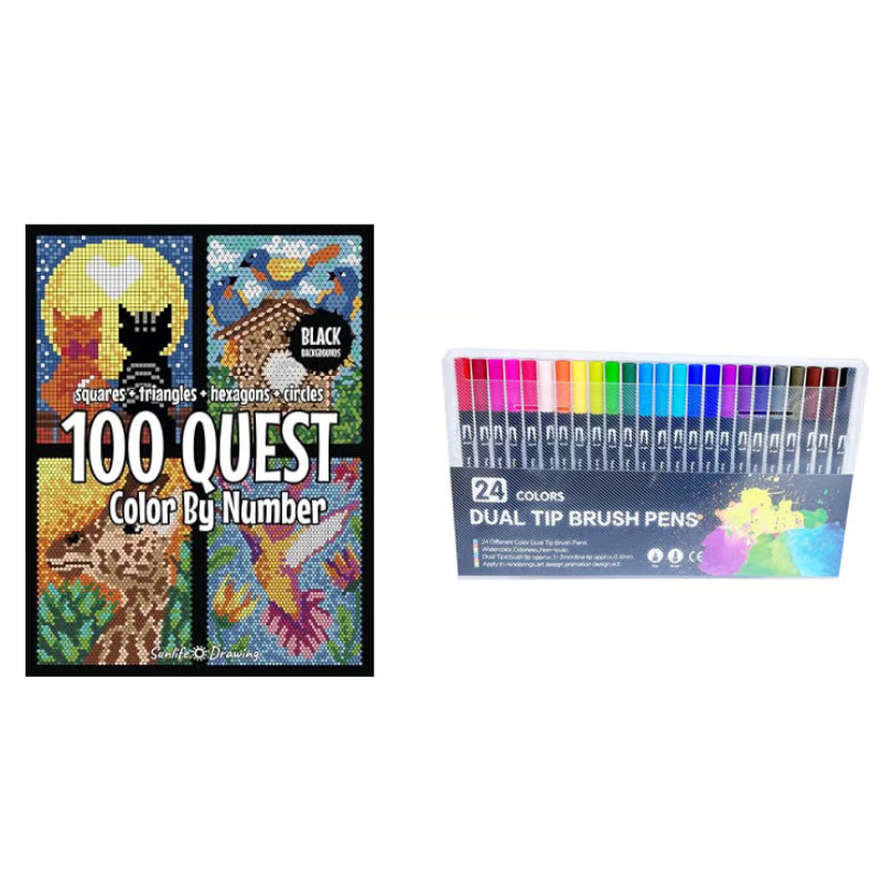 Kletshuts™ ColorQuest: 100 Quest Kleur Door Getallen Kleuren Boek