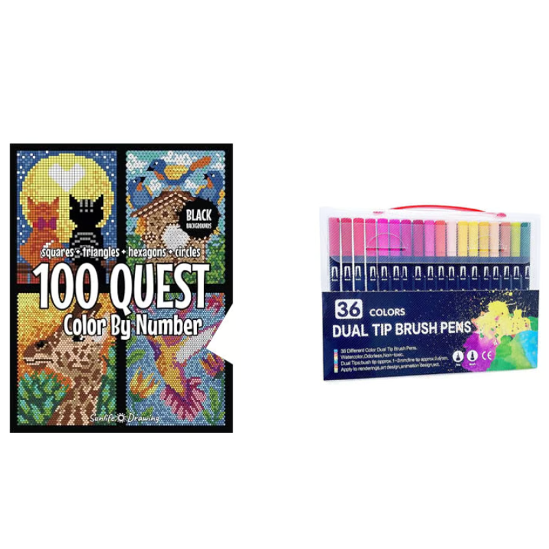 Kletshuts™ ColorQuest: 100 Quest Kleur Door Getallen Kleuren Boek