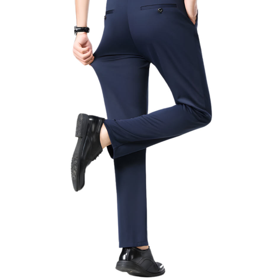 Icone™ ElasticPants: Heren Klassiek Comfortabel Elastisch Broek