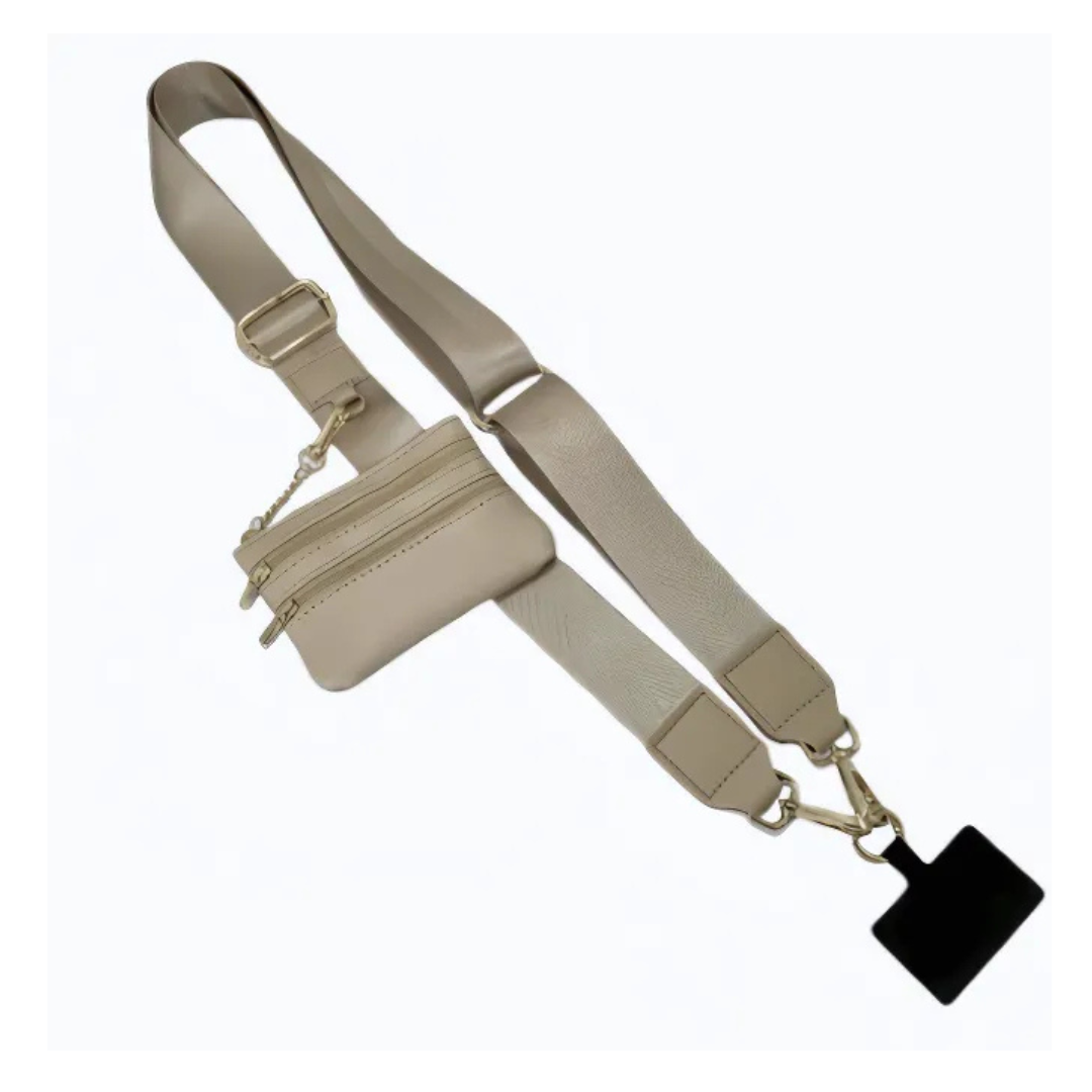 Icone™ PhoneStrap: Verstelbare Crossbody Telefoonriem met Pouch