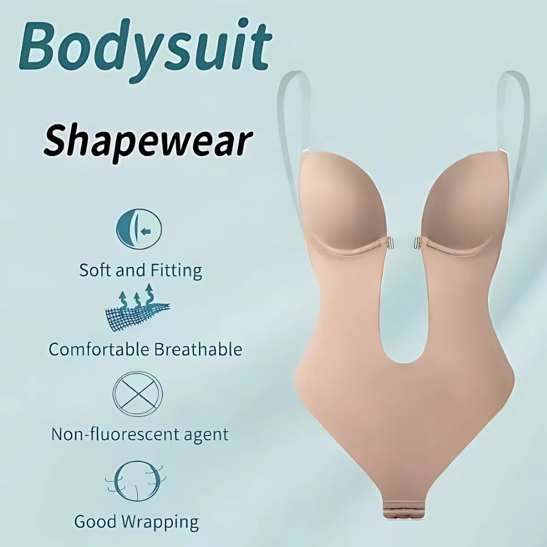 Icone™ SeamlessBodysuit: Laag Snit Naadloos Bodypak Shapewear