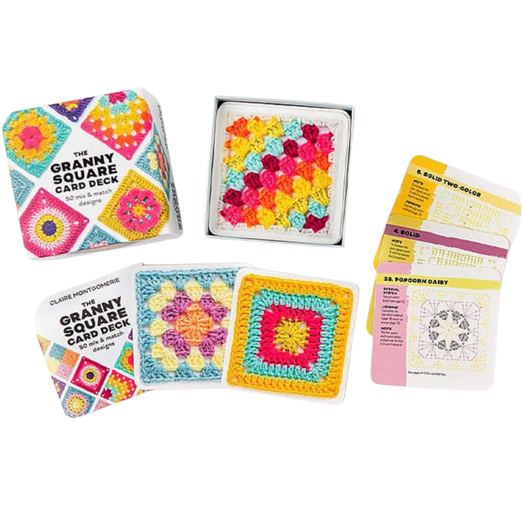 CrochetCards: Vierkant Breien Haken Gids Kaarten Set