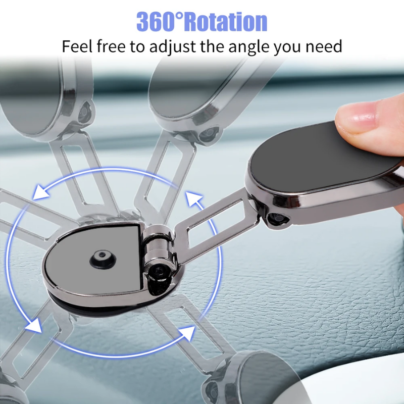 Holder360° FoldableHolder - Opvouwbaar Metaal Magnetisch Auto Telefoon Houder