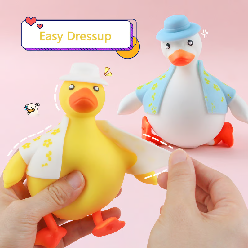 Kletshuts™ SqueezeDuck: Squishy Eend Stress Verlicht Speelgoed