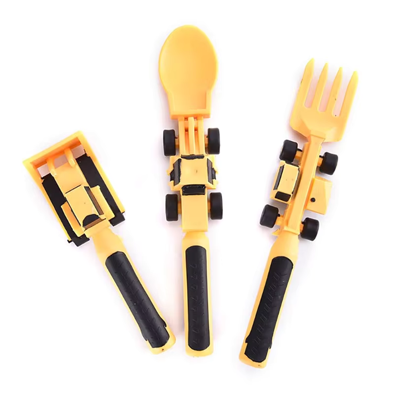 Kletshuts™ CarCutlery: Kinderen Bouw Bestek Set