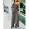 Icone™ Jumpsuit: Buis Bovenkant Effen Kleur Jumpsuit