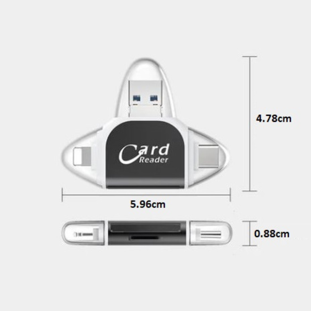 CardReader - Multi-Poort 4 in 1 Universele SD TF Kaartlezer