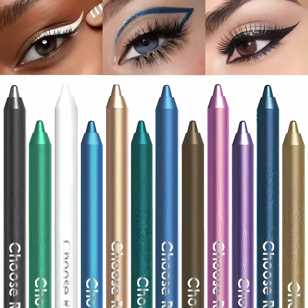 WaterproofEyeliner - Lang Blijvend Waterdicht Oog- en Lippotlood 12-Delige Set