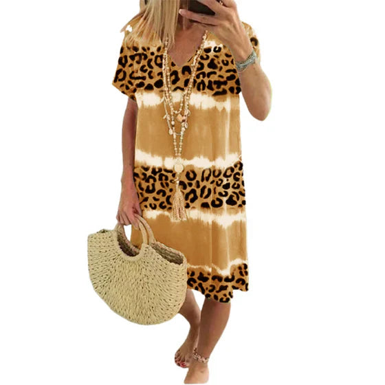 Icone™ LeopardDress: Dames Luipaard Print Jurk