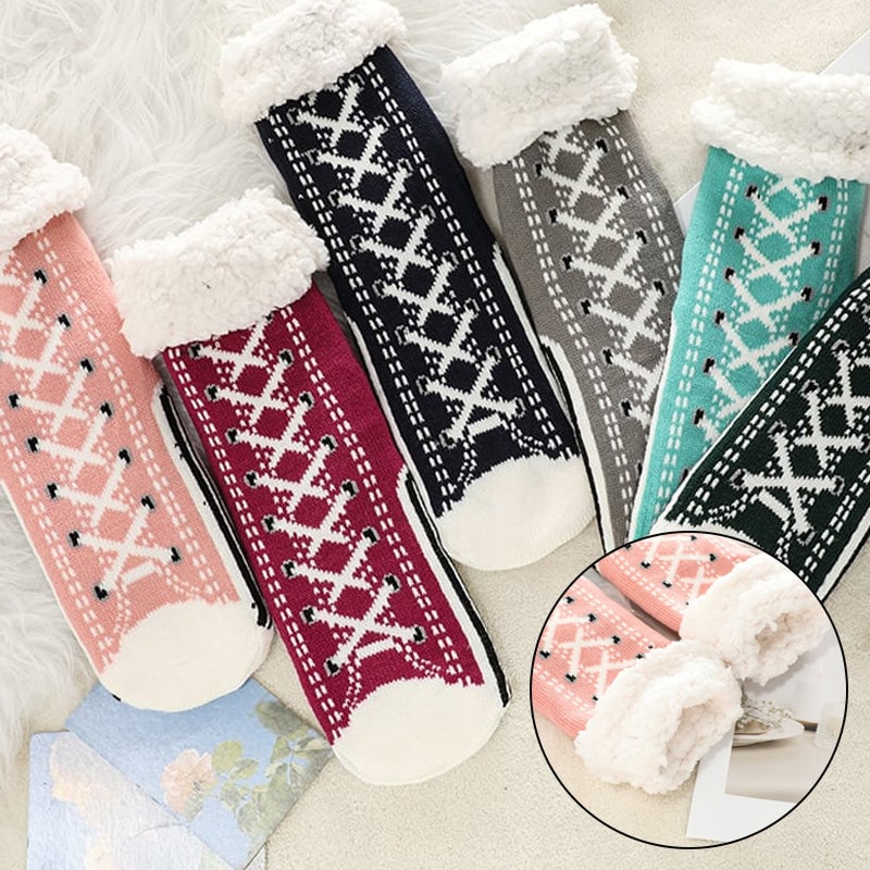 Happy™ HomeSocks: Pluizig Dik Winter Home Sokken