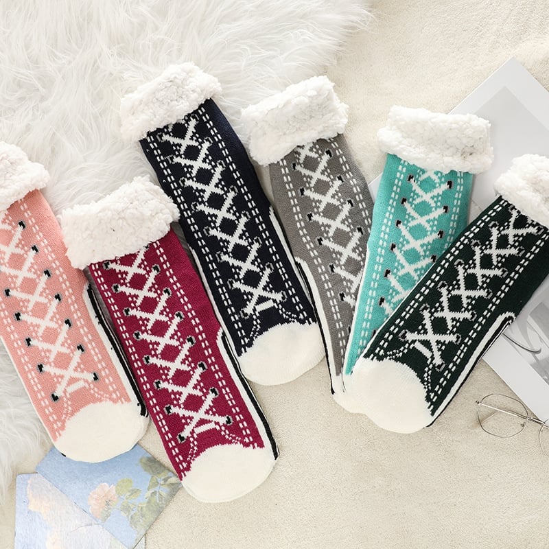 Happy™ HomeSocks: Pluizig Dik Winter Home Sokken