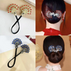 Rose® HairTie 1+1 GRATIS: Stijlvolle Haartie Elegante Vintage Kristallen Paardenstaart Draai-Houder