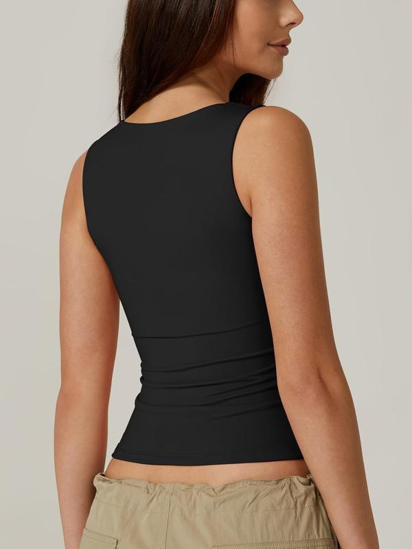 Icone™ TankTop 1+1 GRATIS: Dames Tanktop Met Vierkante Hals En Zonder Mouwen