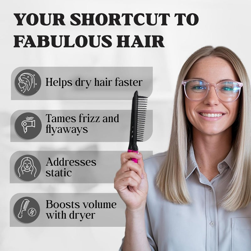 Rose® V-ShapedComb 1+1 GRATIS: V-Vormige Haarstylingkam