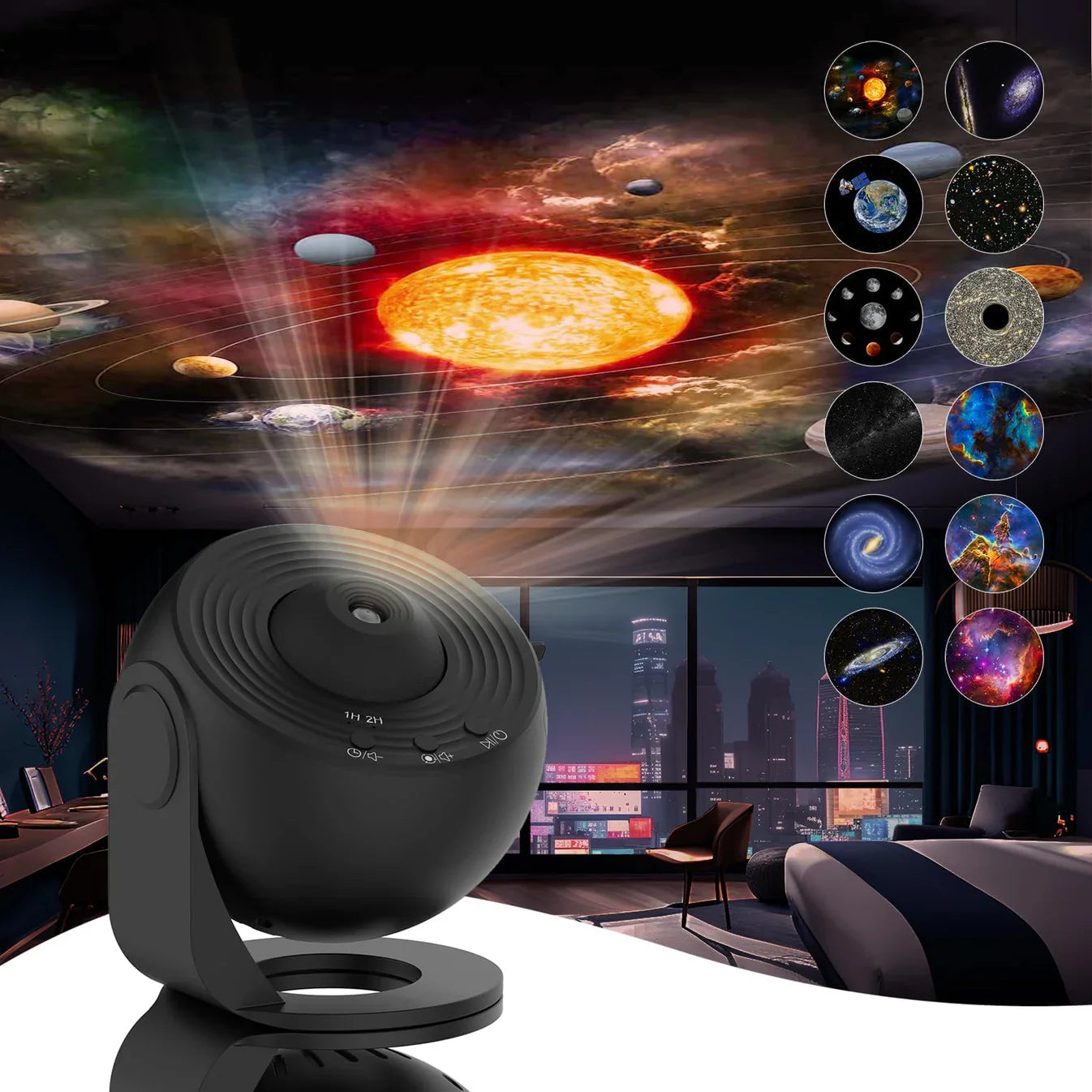 GalaxyProjector - 360° Roterende Galaxy Nacht Licht