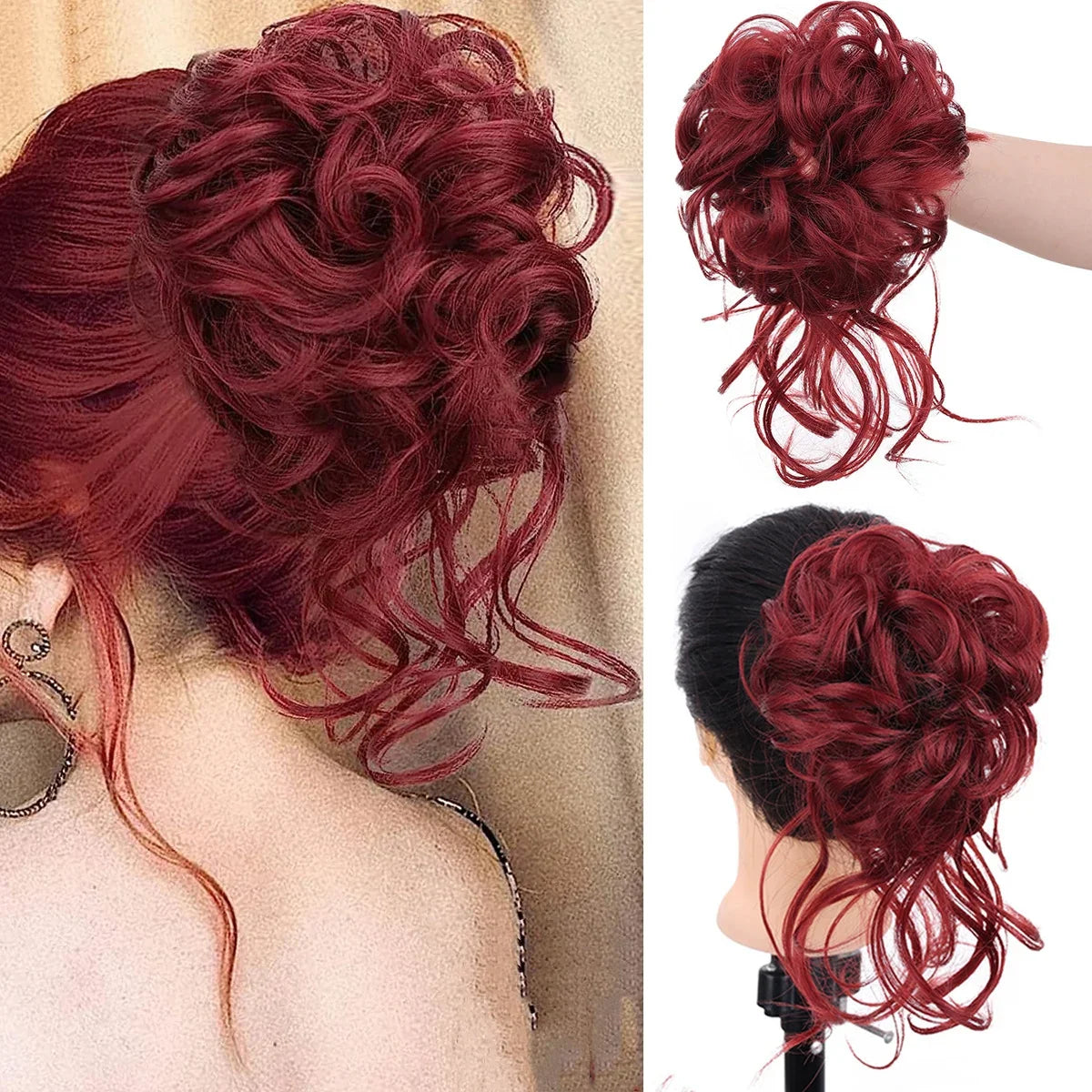 Rose® CurlyBun: Instant Krullend Bun Haar Klem