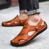 Happy™ LeatherSandals: Zacht Lederen Heren Ademend Buitensandalen