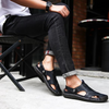 Happy™ LeatherSandals: Zacht Lederen Heren Ademend Buitensandalen