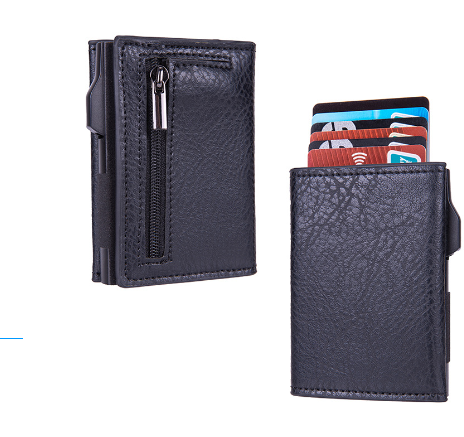 Icone™ CardHolder: Automatisch Dun  Pop-up Kaart Houder En Portemonnee