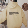 Icone™ DearHoodie: Hoodie Met Voor En Achterkant Opdruk Bericht