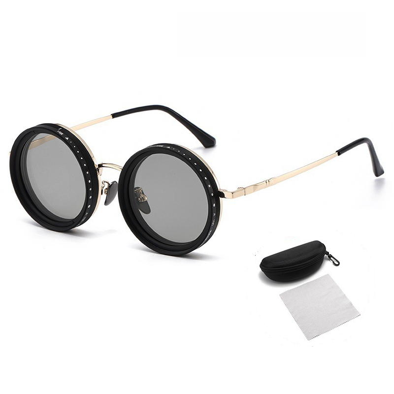 AdjustableSunglass: Fel Tot Weinig Licht Verstelbare Dimmende Zonnebril Met Etui