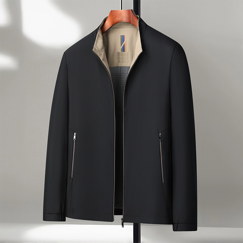 Icone™ CasualJacket: Staande Kraag Casual Rits Jas Voor Heren
